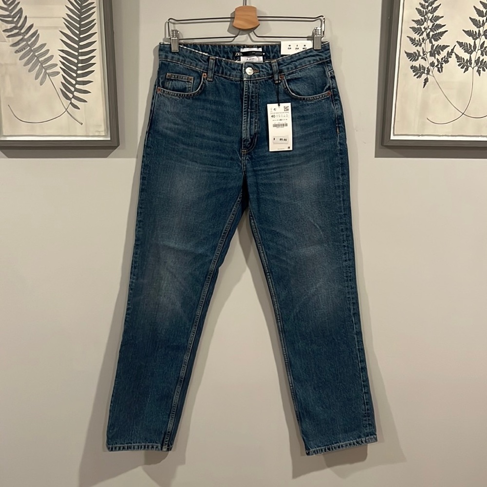 Zara Straight Leg Jeans - Size 8 - Brand New w/ Tags